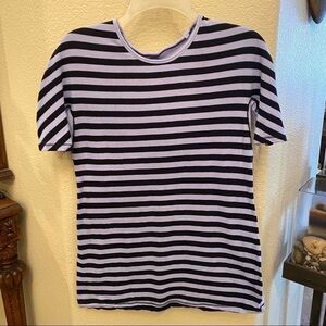 LULULEMON Stripe Short Sleeve Top Size 4-6